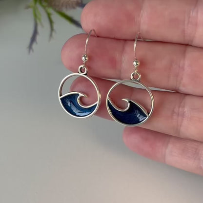 Ocean Wave Drop Earrings