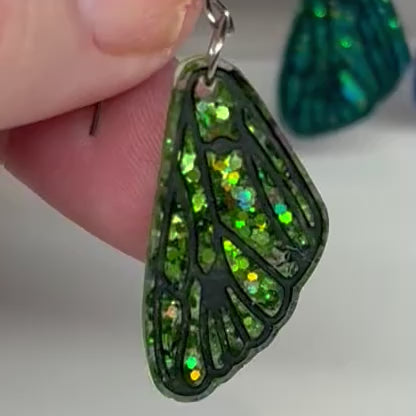 Fairy Wings Earrings | Tiny Wings | Opal Effect