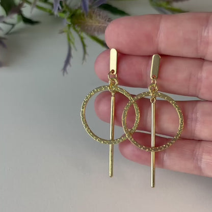Elgin | Gold Drop Earrings
