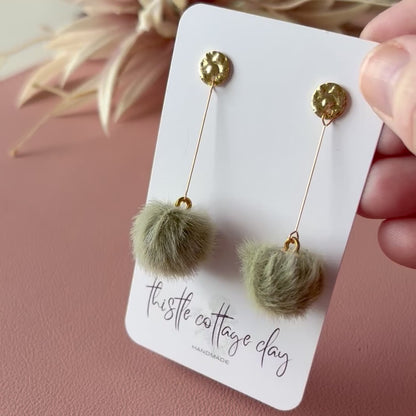 Pom Pom Earrings | Various Colours