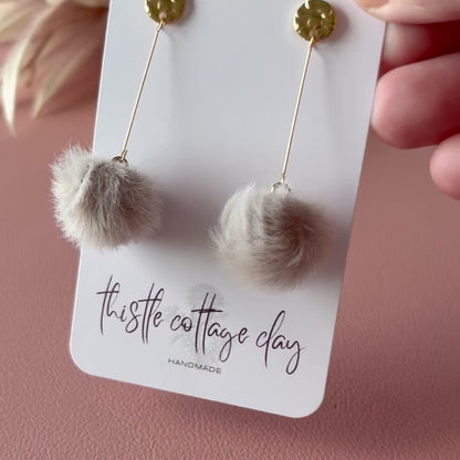 Pom Pom Earrings | Various Colours