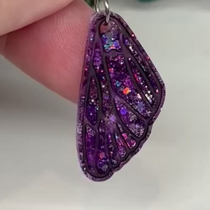 Fairy Wings Earrings | Tiny Wings | Opal Effect