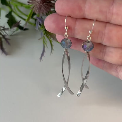 Skye | Silver Ribbon Earrings