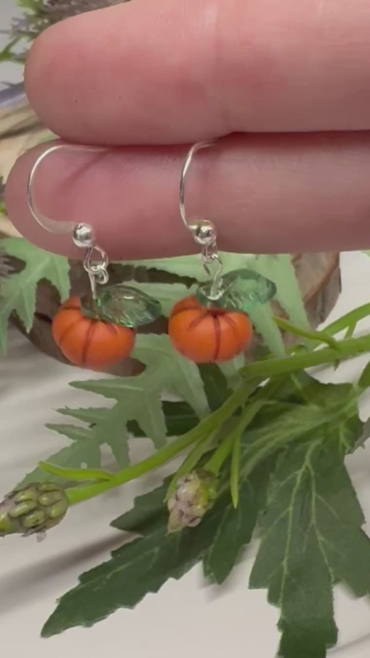 Tiny Pumpkin Earrings