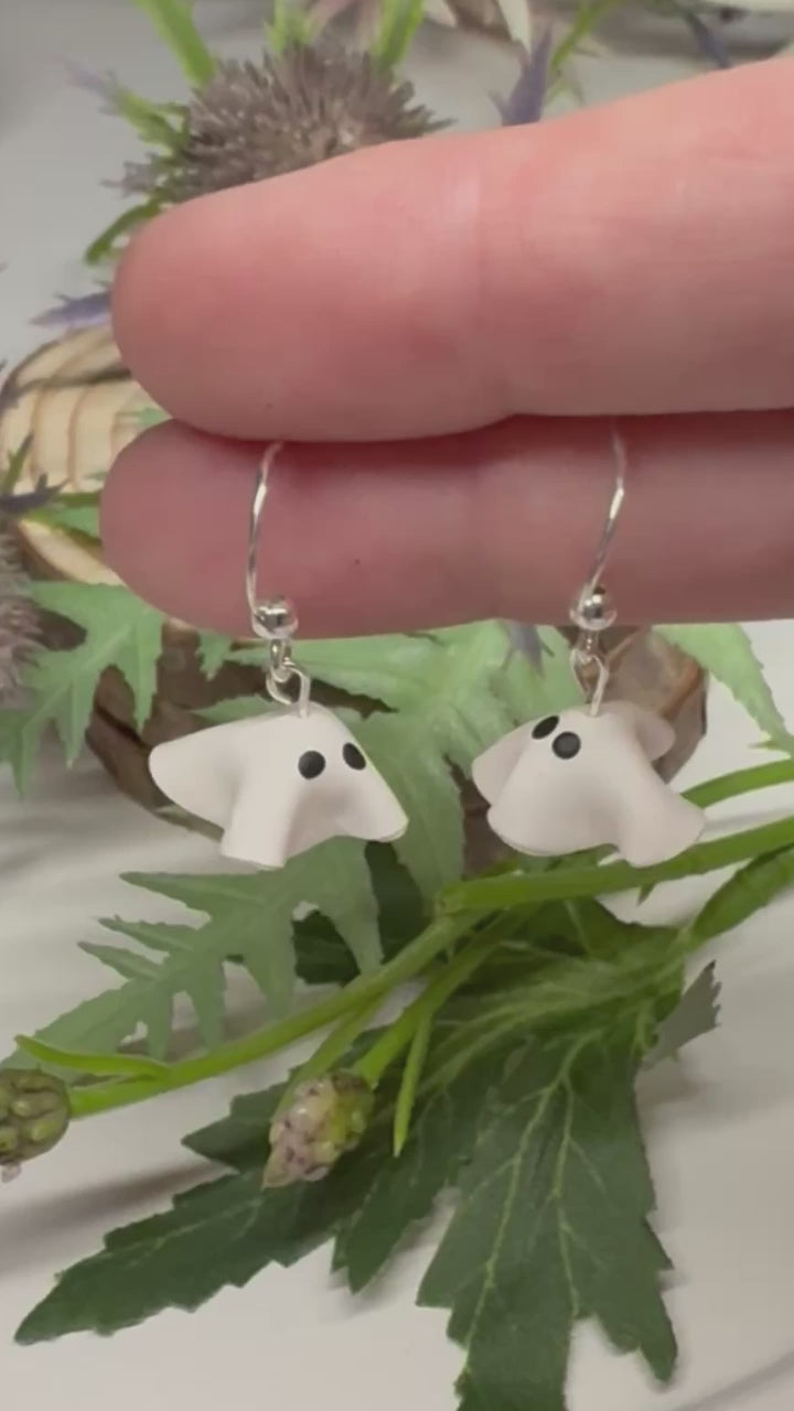 Tiny Ghost Earrings
