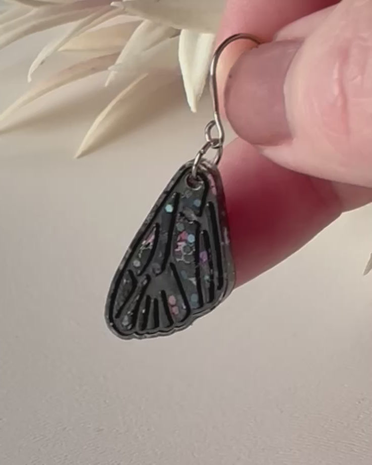 Fairy Wings Earrings | Tiny Wings | Opal Effect