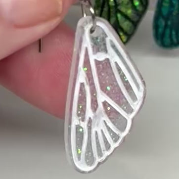 Fairy Wings Earrings | Tiny Wings | Opal Effect