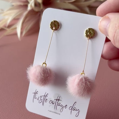 Pom Pom Earrings | Various Colours