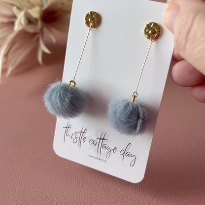 Pom Pom Earrings | Various Colours